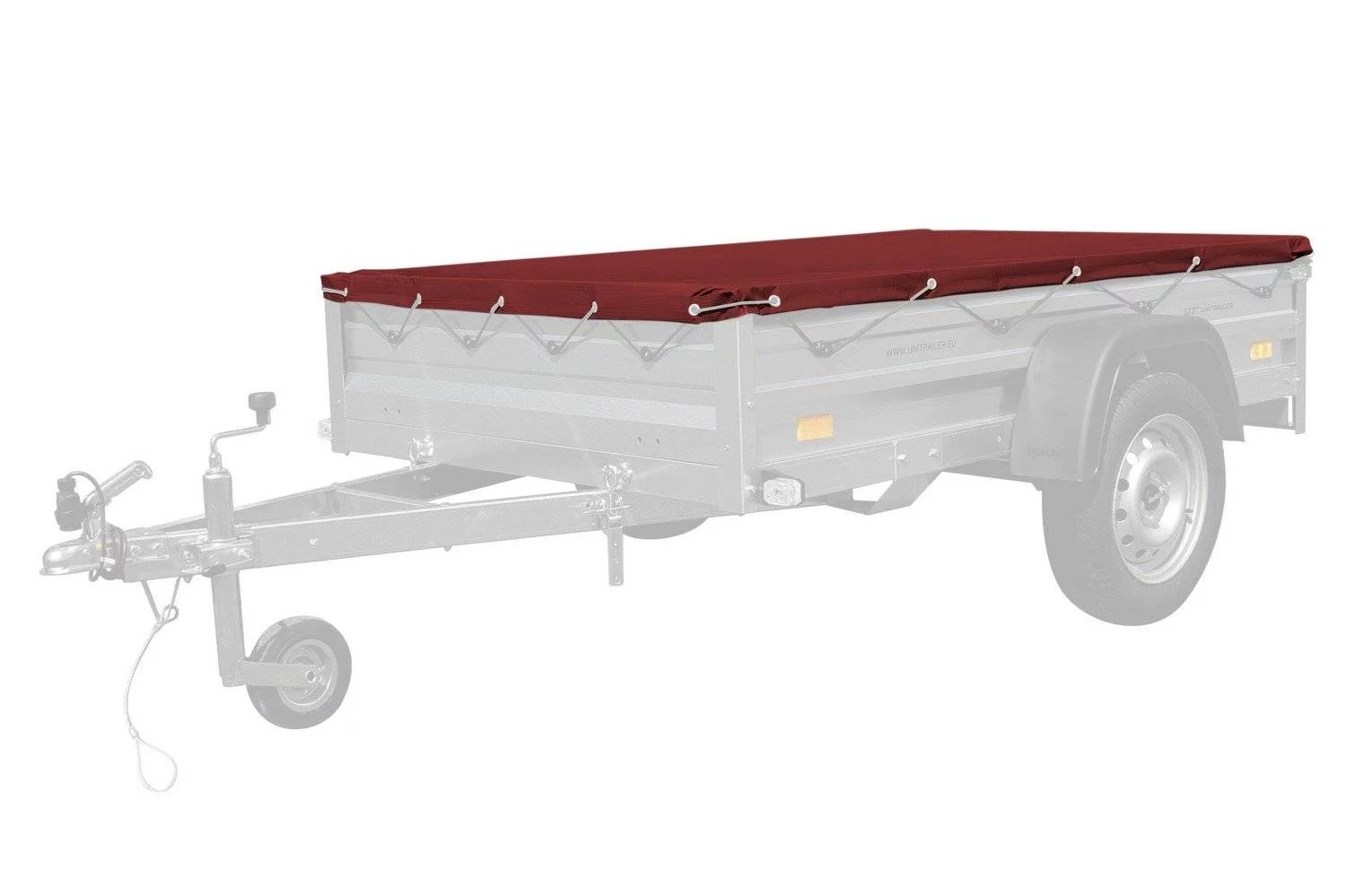 Flache Plane 236 x 125 cm für Gartenanhänger 236 – Rot