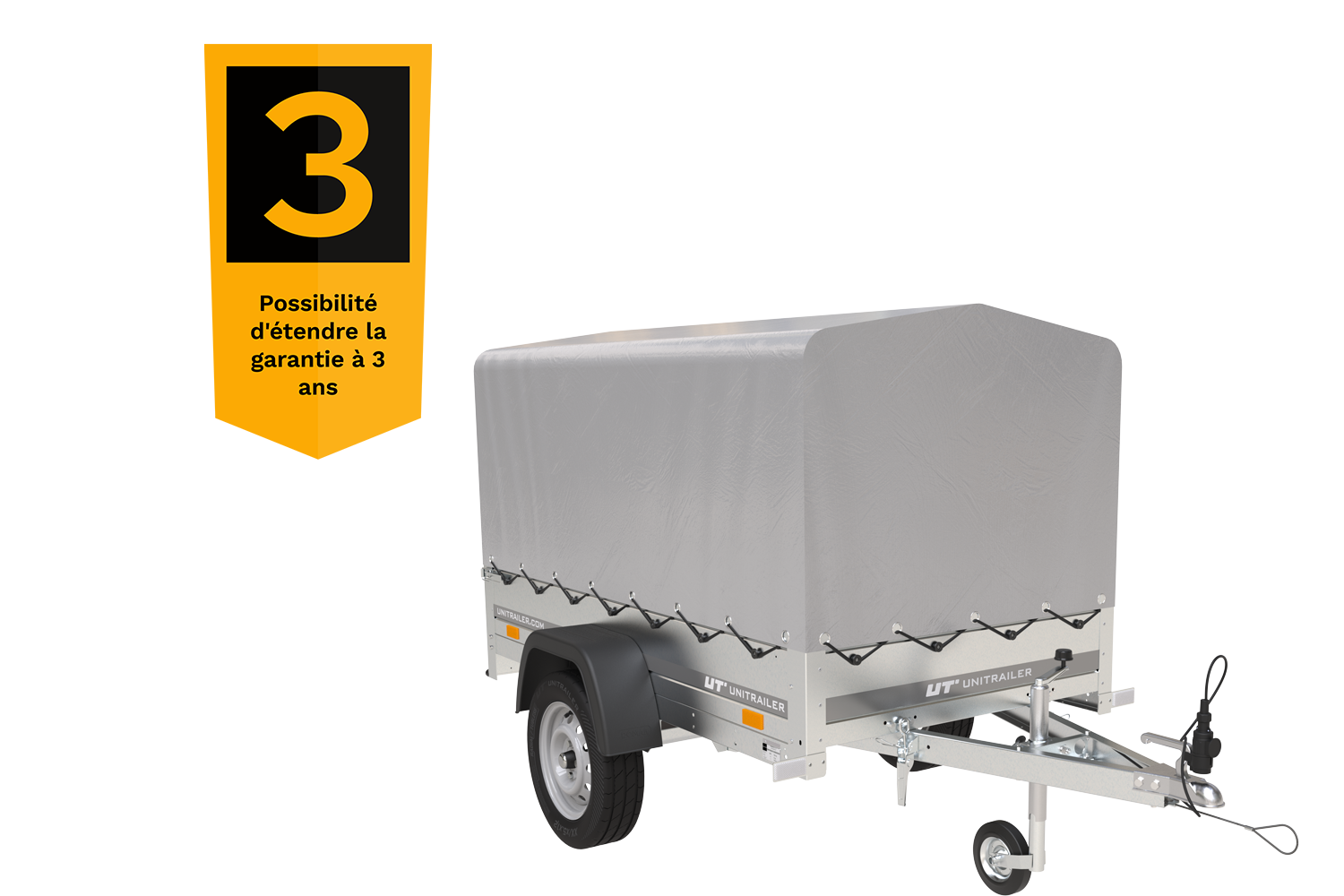 Anhänger 750 kg 200 x 125 mit Kuppelabdeckung und Bogen Gartenanhänger 201 KIPP